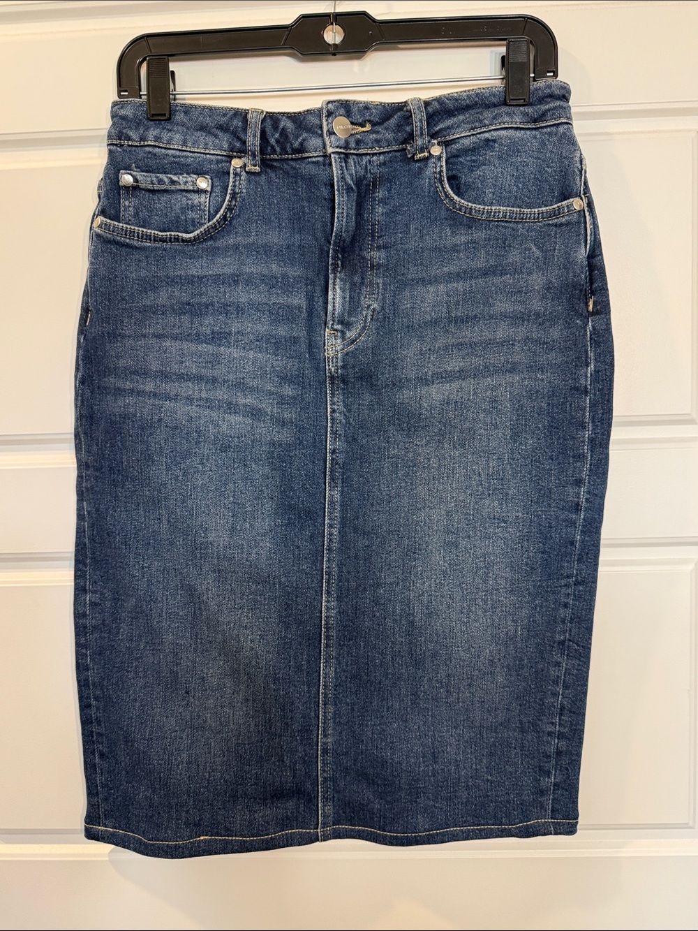 Anthropologie | Pilcro Denim Pencil Skirt Color: Denim size 4 - Picture 6 of 11